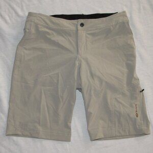Sugoi Cycling Biking Shorts Women's sz Medium Gray Zip Pocket Padded Liner